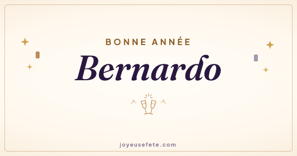 Image « Bonne année Bernardo » au format large