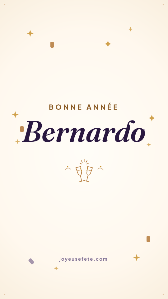 Image « Bonne année Bernardo » au format story