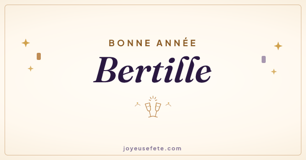 Image « Bonne année Bertille » au format large