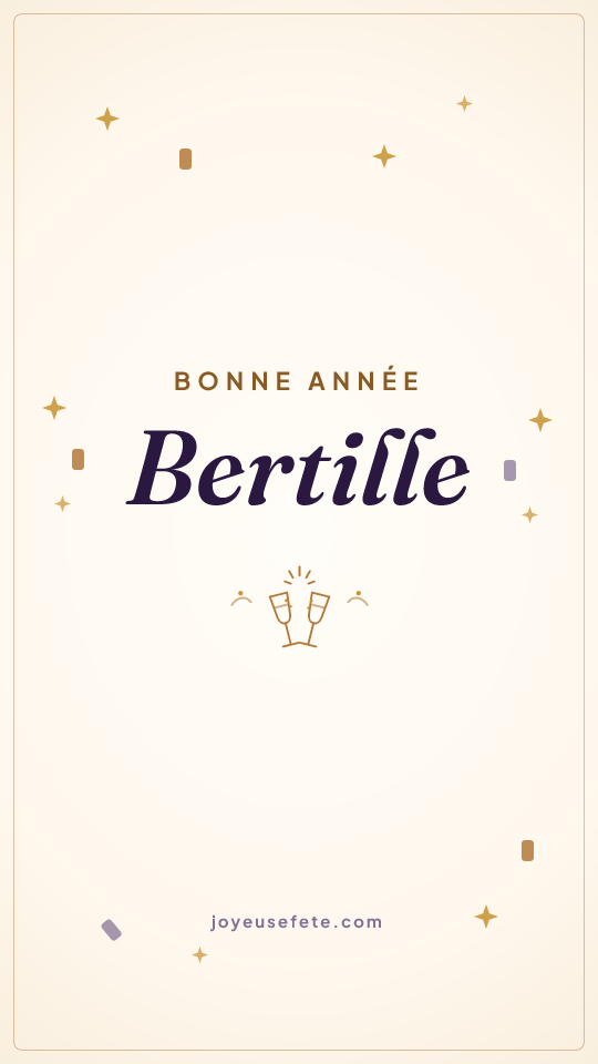 Image « Bonne année Bertille » au format story
