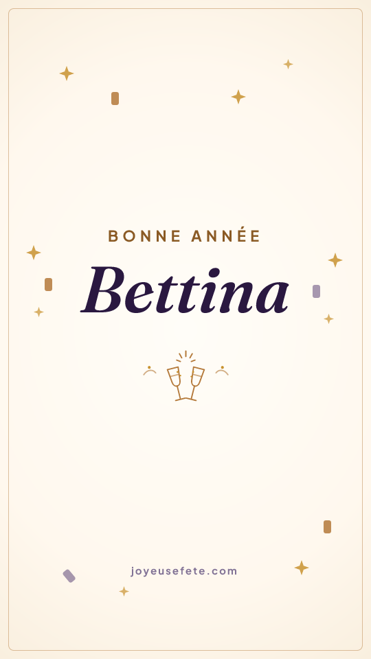 Image « Bonne année Bettina » au format story