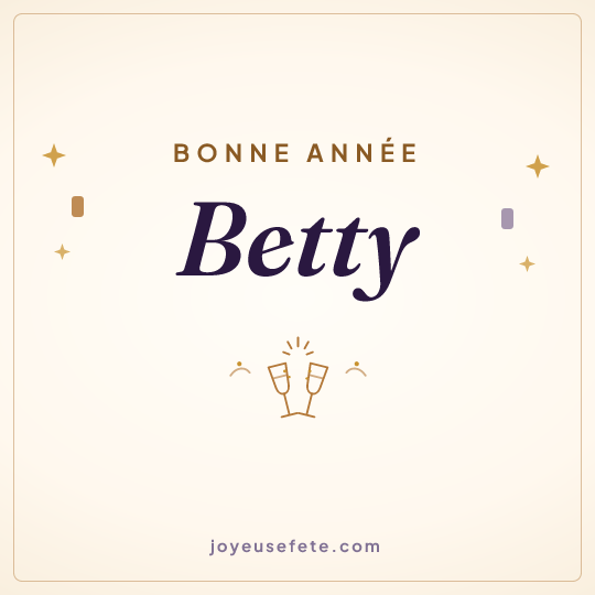 Image carrée « Bonne année Betty » pour WhatsApp