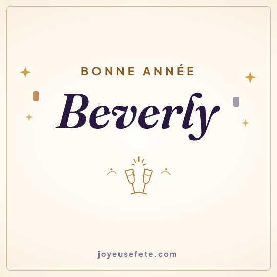 Image carrée « Bonne année Beverly » pour WhatsApp