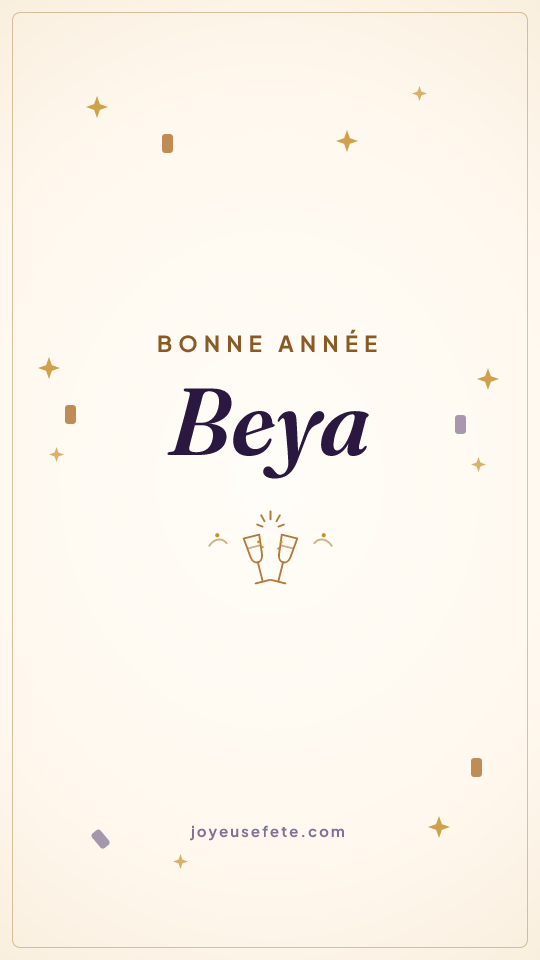 Image « Bonne année Beya » au format story