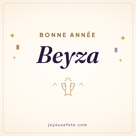 Image carrée « Bonne année Beyza » pour WhatsApp