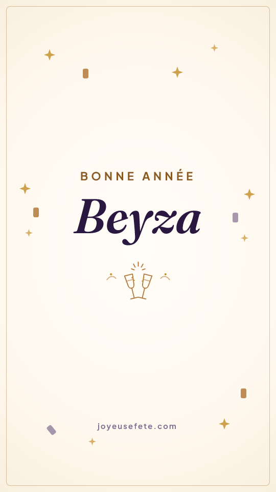 Image « Bonne année Beyza » au format story