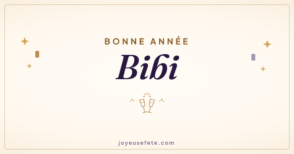 Image « Bonne année Bibi » au format large