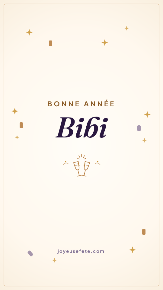 Image « Bonne année Bibi » au format story