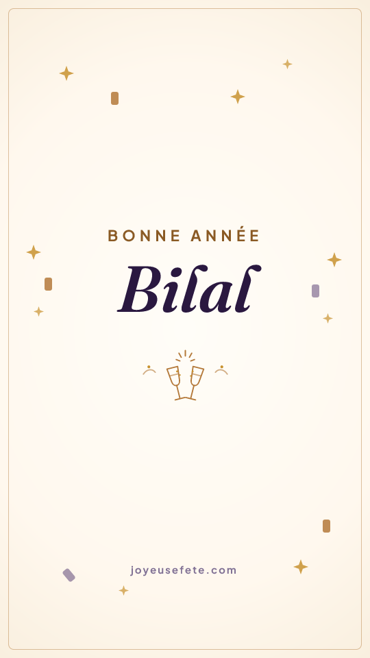Image « Bonne année Bilal » au format story