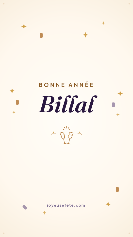 Image « Bonne année Billal » au format story