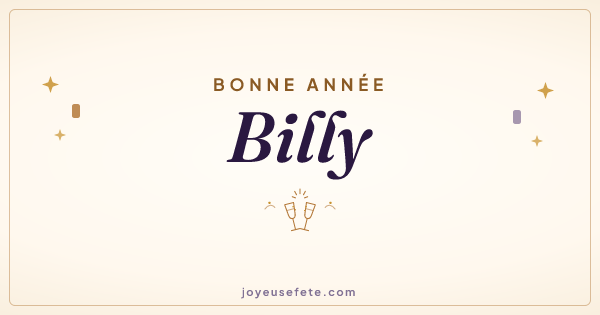Image « Bonne année Billy » au format large