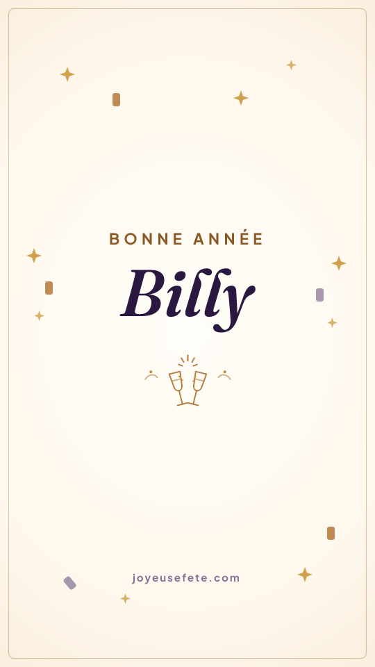 Image « Bonne année Billy » au format story