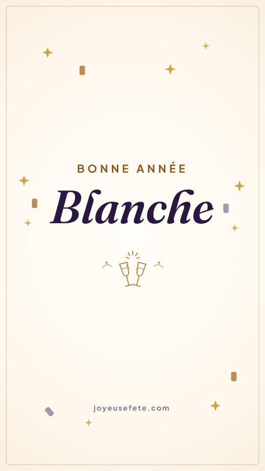 Image « Bonne année Blanche » au format story