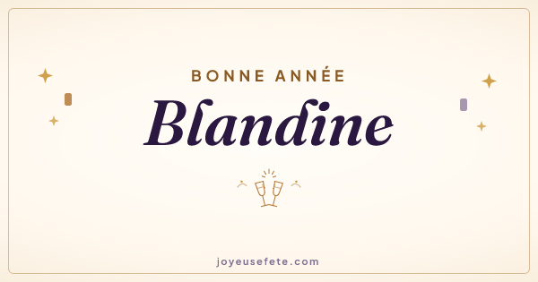 Image « Bonne année Blandine » au format large