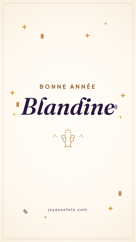 Image « Bonne année Blandine » au format story