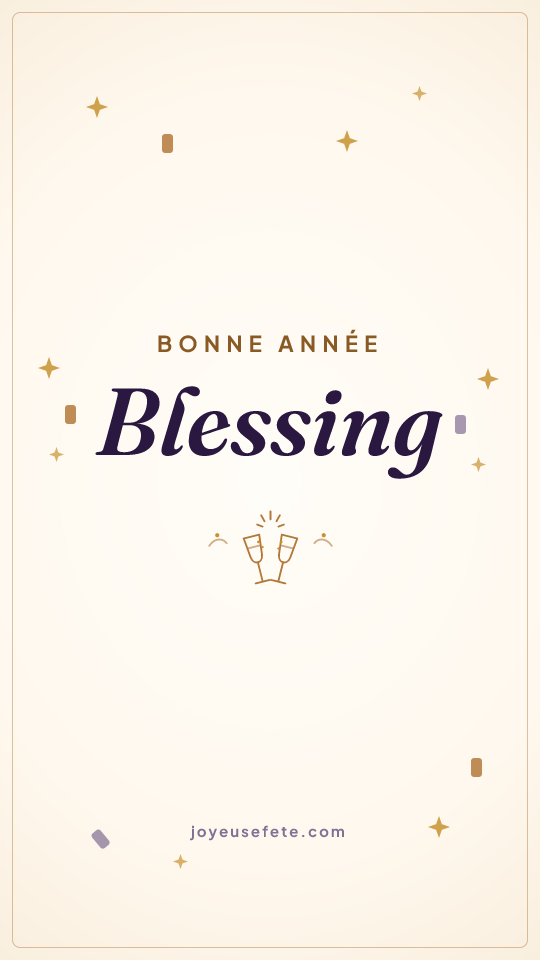 Image « Bonne année Blessing » au format story