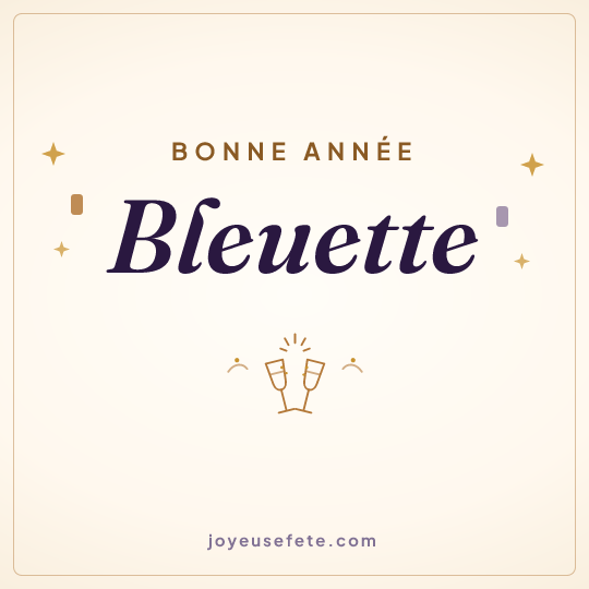 Image carrée « Bonne année Bleuette » pour WhatsApp