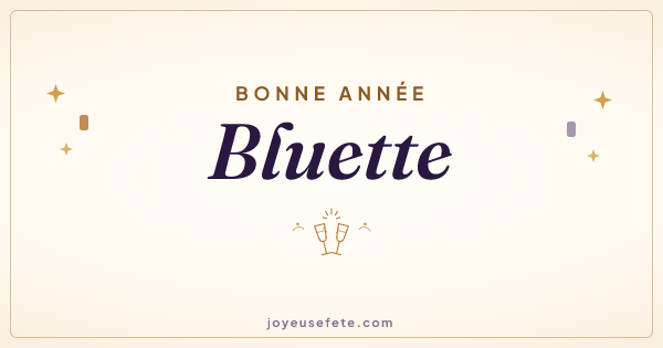 Image « Bonne année Bluette » au format large