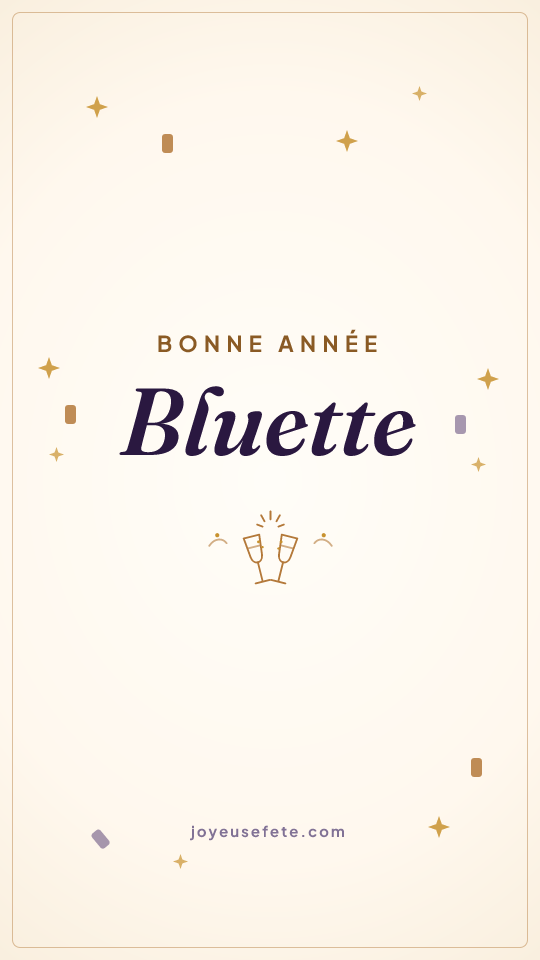 Image « Bonne année Bluette » au format story