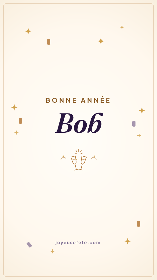 Image « Bonne année Bob » au format story