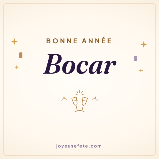 Image carrée « Bonne année Bocar » pour WhatsApp