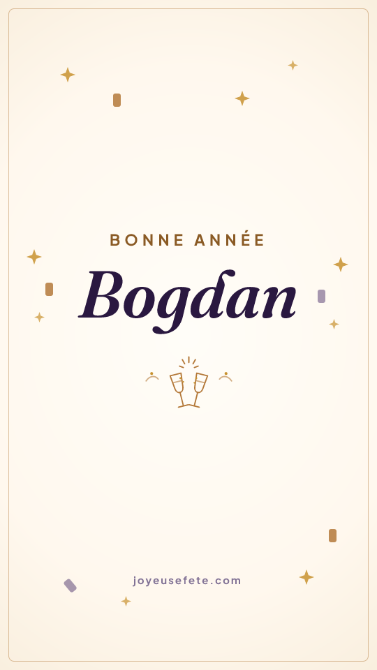 Image « Bonne année Bogdan » au format story