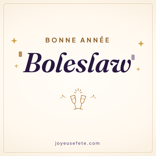 Image carrée « Bonne année Boleslaw » pour WhatsApp