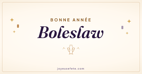 Image « Bonne année Boleslaw » au format large