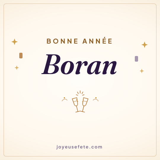 Image carrée « Bonne année Boran » pour WhatsApp
