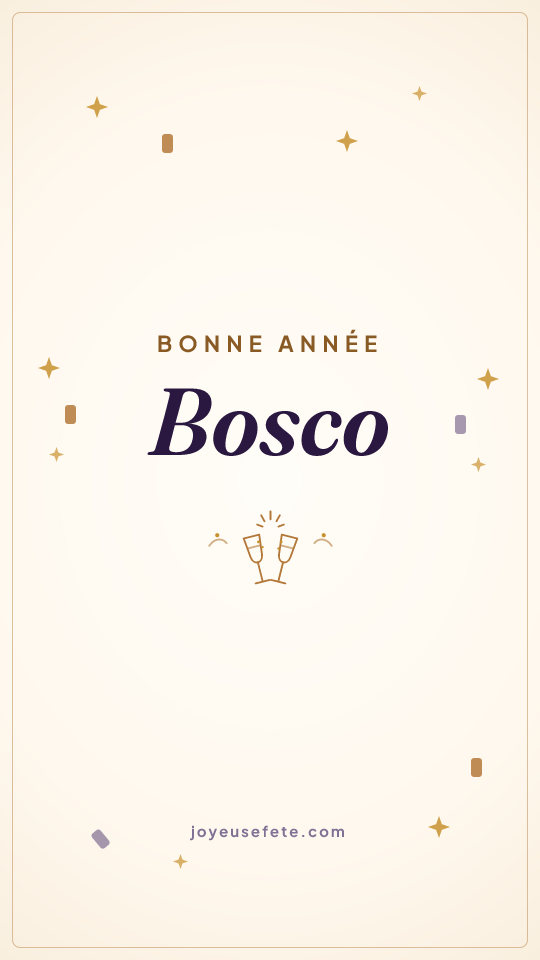 Image « Bonne année Bosco » au format story