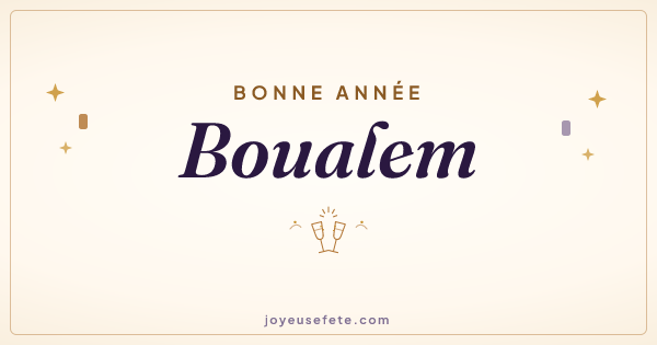 Image « Bonne année Boualem » au format large