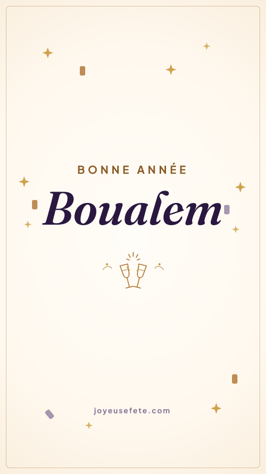 Image « Bonne année Boualem » au format story
