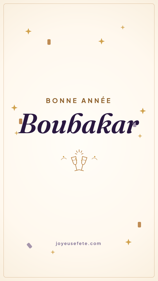 Image « Bonne année Boubakar » au format story