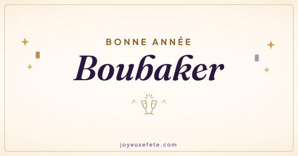 Image « Bonne année Boubaker » au format large