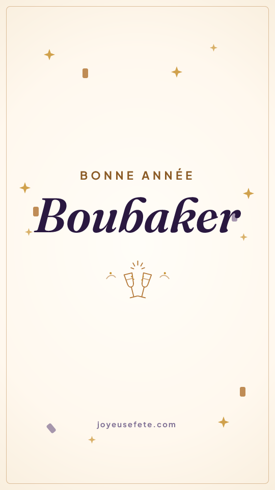 Image « Bonne année Boubaker » au format story