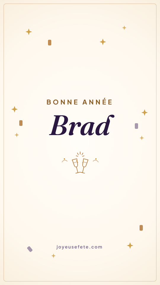 Image « Bonne année Brad » au format story