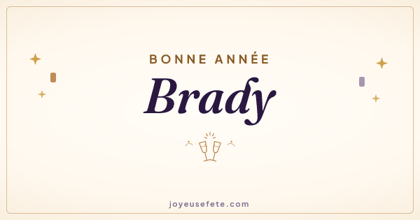 Image « Bonne année Brady » au format large