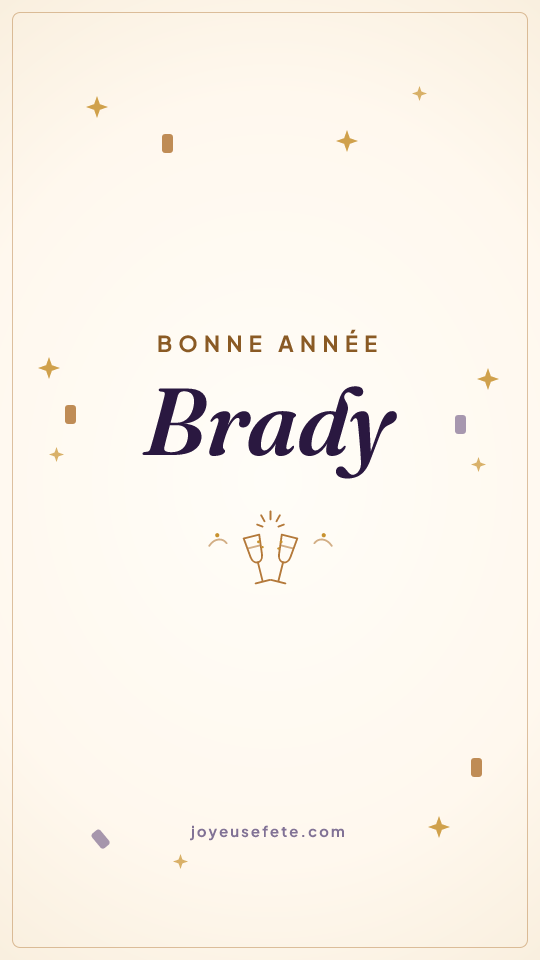 Image « Bonne année Brady » au format story