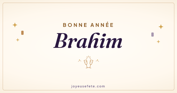 Image « Bonne année Brahim » au format large