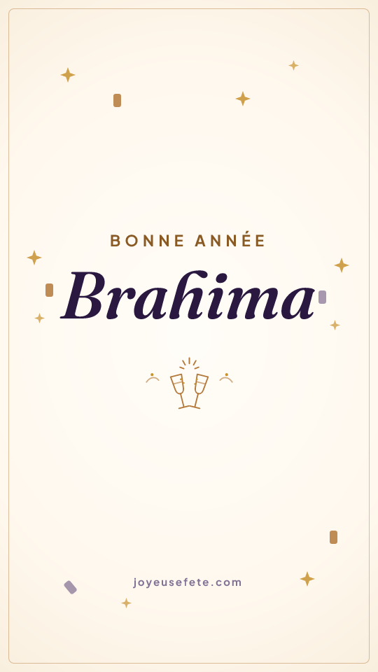Image « Bonne année Brahima » au format story