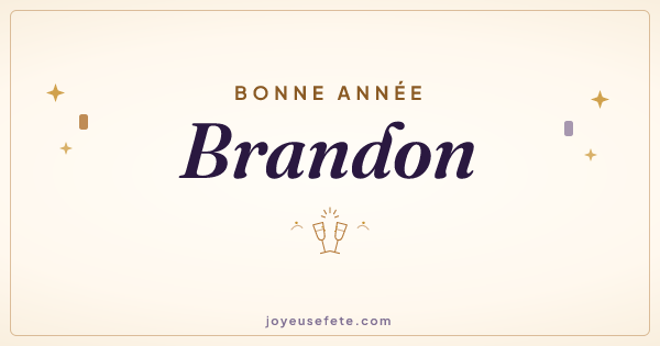 Image « Bonne année Brandon » au format large