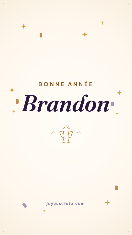 Image « Bonne année Brandon » au format story