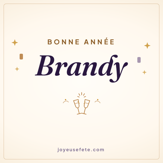 Image carrée « Bonne année Brandy » pour WhatsApp