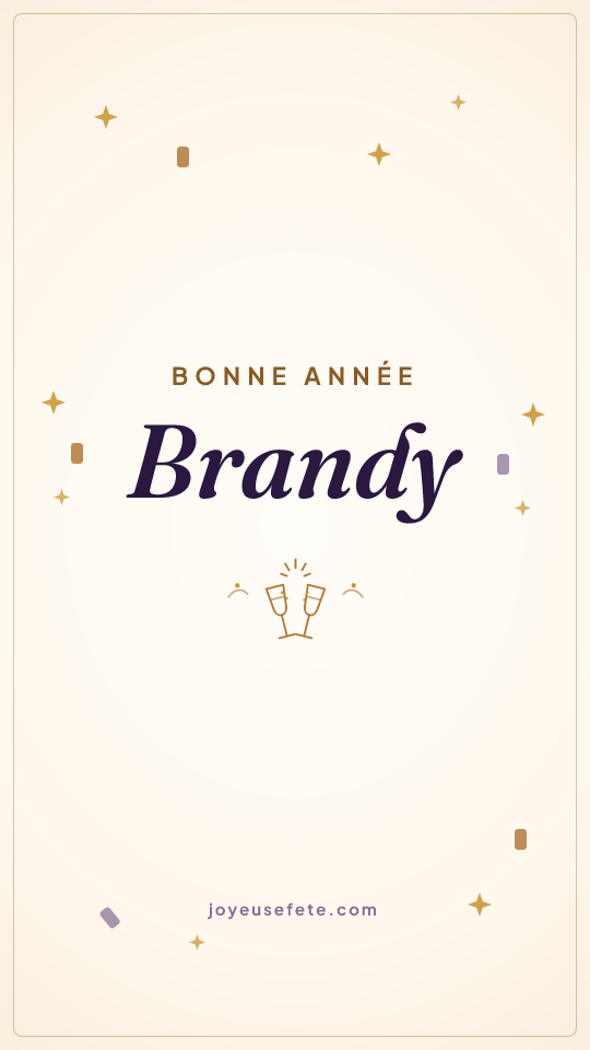 Image « Bonne année Brandy » au format story