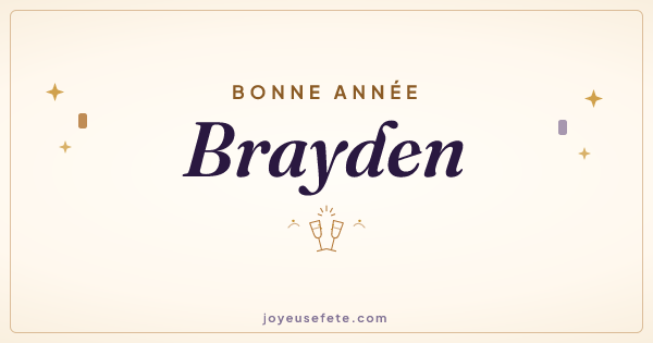 Image « Bonne année Brayden » au format large