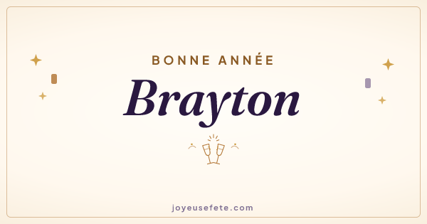 Image « Bonne année Brayton » au format large