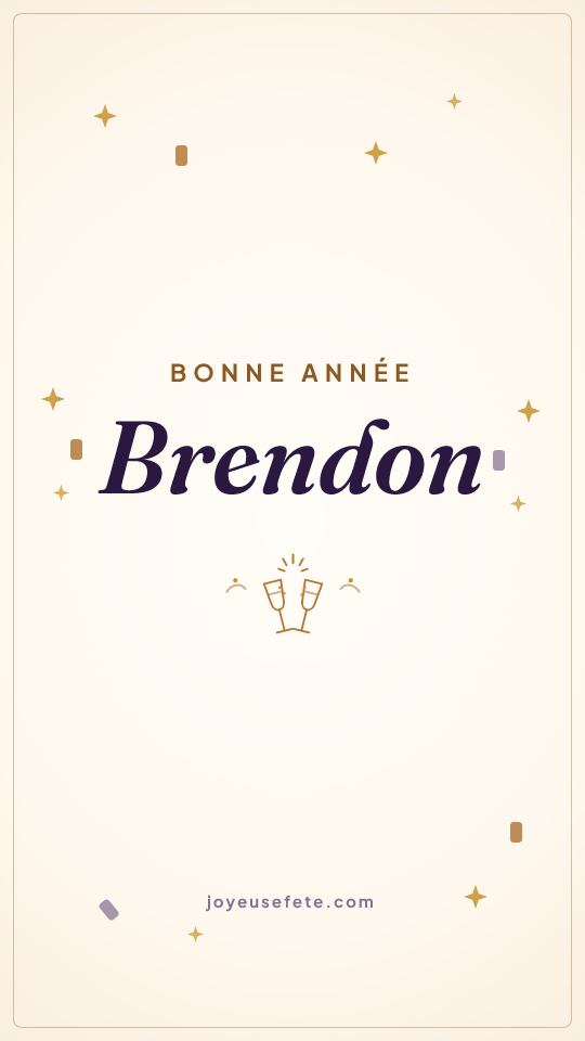 Image « Bonne année Brendon » au format story