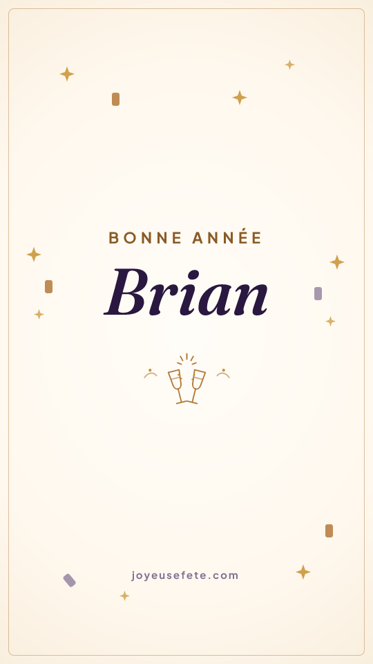 Image « Bonne année Brian » au format story