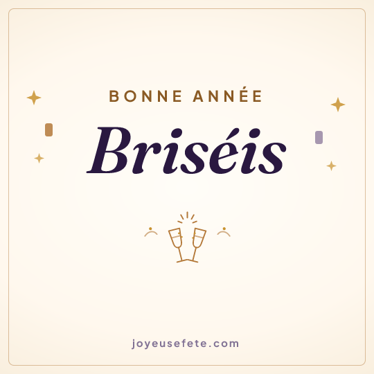 Image carrée « Bonne année Briséis » pour WhatsApp