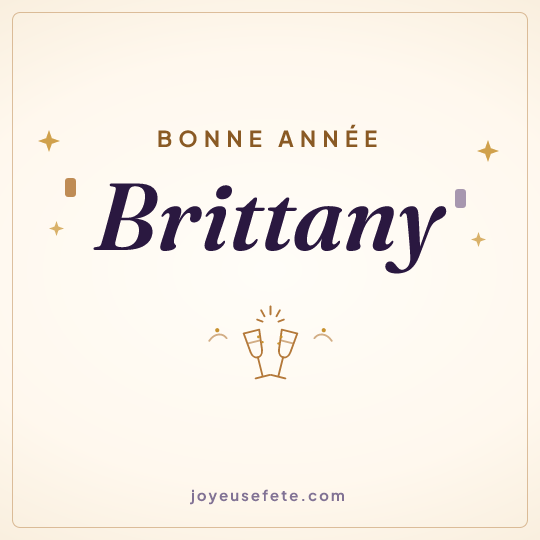Image carrée « Bonne année Brittany » pour WhatsApp